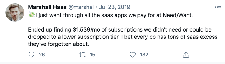 Unused SaaS Subscriptions